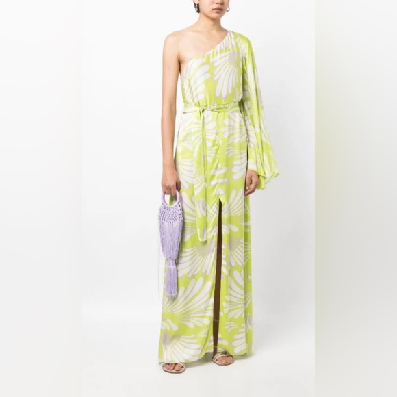 Alexis lio abstract-print long dress small - Picture 1 of 8